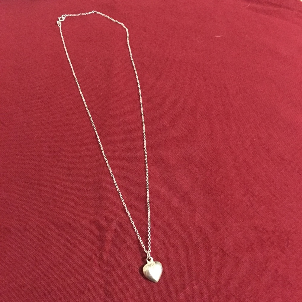 Sterling silver heart necklace